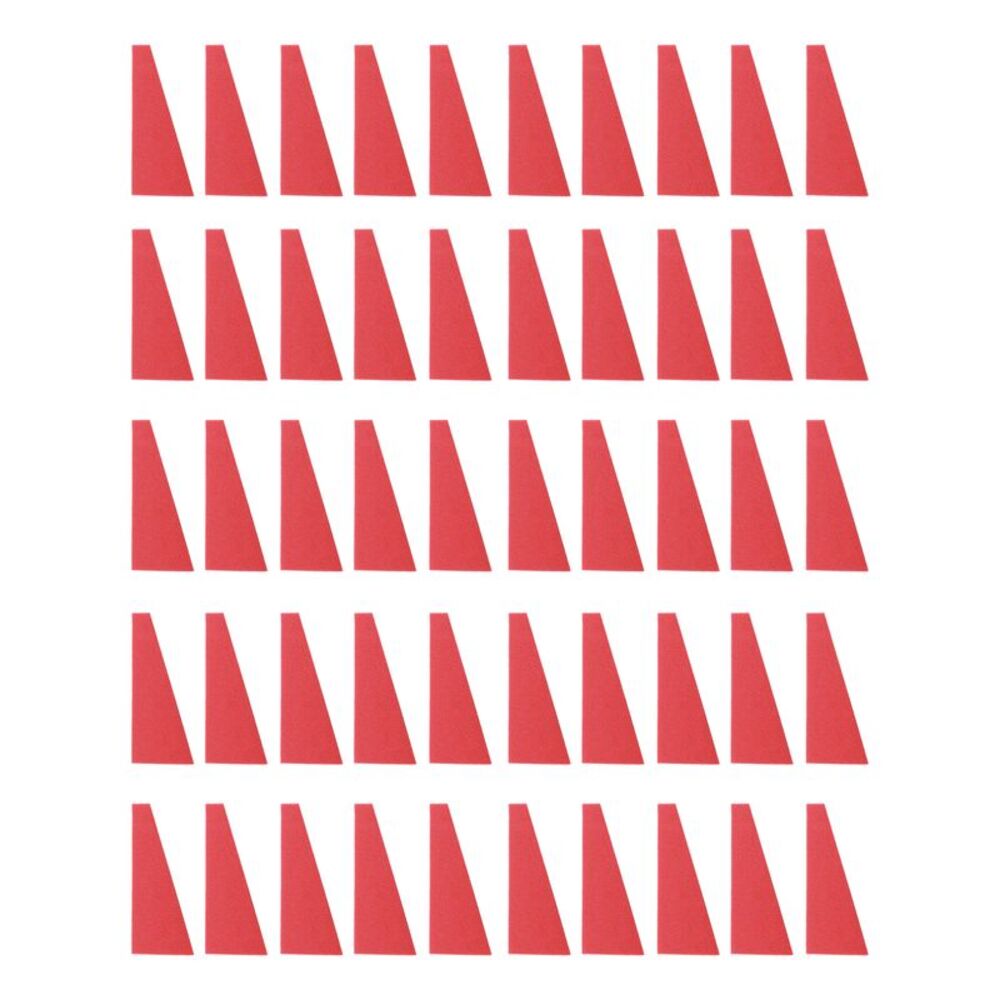 Trapezoid Face Makeup Sponge Red 50 Pcs
